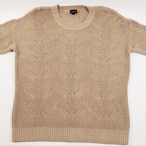 Torrid Pointelle Pullover Sweater Dark Taupe Plus Size 2, Classy and Comfy